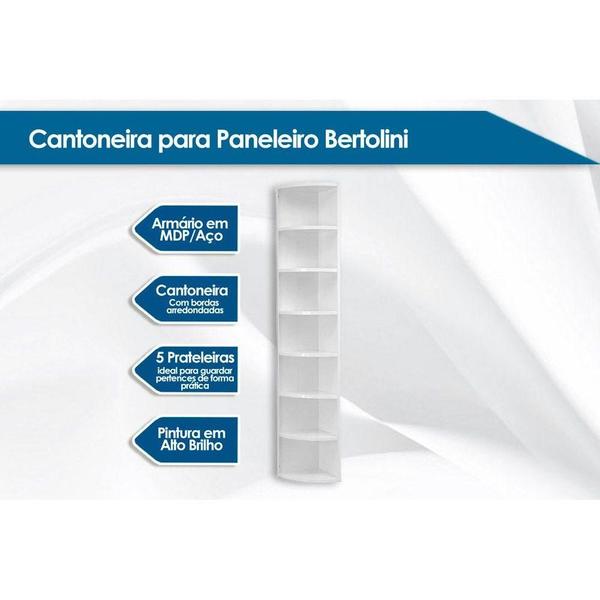 Imagem de Cantoneira de Cozinha Modulado  Gourmet c/ 6 Prateleiras Branco - Bertolini