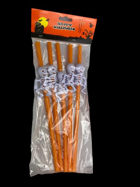 Canudo C/Esqueleto Plástico Decoração 30un Halloween-30cm - Lynx Imagem de Canudo C/Esqueleto Plástico Decoração 30un Halloween-30cm