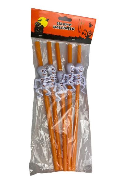 Canudo C/Esqueleto Plástico Decoração 30un Halloween-30cm - Lynx Imagem de Canudo C/Esqueleto Plástico Decoração 30un Halloween-30cm