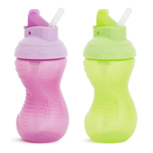 Imagem de Canudo Sippy Cup Munchkin Mighty Grip Flip 300 ml roxo/verde