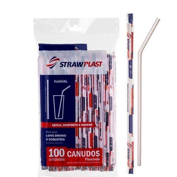 Imagem de Canudo Strawplast Flexivel Sache 6mm 100un