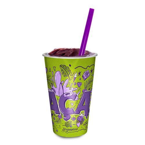 Imagem de Canudo Super Açaí Vitaminas Roxo Strawplast 10mm 100 Unidades