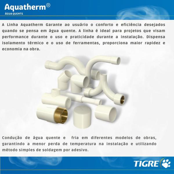 Imagem de Cap Tampão Aquatherm Soldável CPVC Bege Para Tampar Canos Tubo Água Quente 1/2” Polegada 20mm Tigre