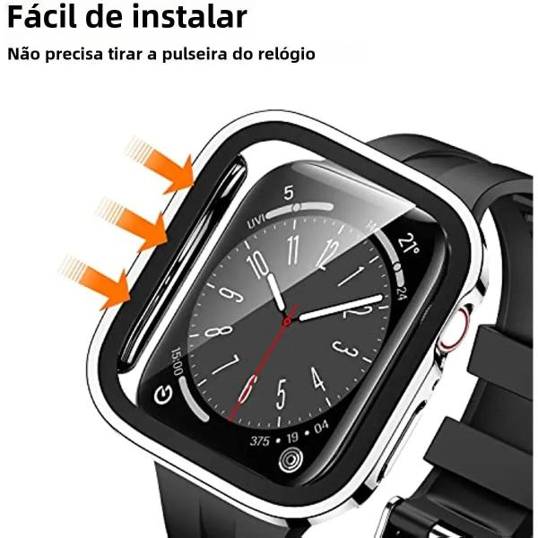 Imagem de Capa à Prova d'Água e Vidro Temperado para Apple Watch 7/8/9/SE/6/5