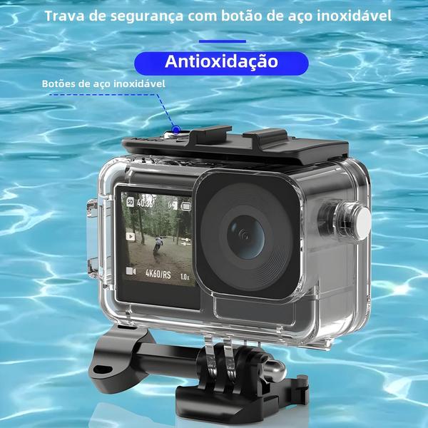 Imagem de Capa À Prova D'água Para Dji Osmo Action 4, Mergulho Profundo 40m, Carcaça Subaquática, Acessórios