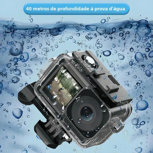 Imagem de Capa À Prova D'água Para Dji Osmo Action 4, Mergulho Profundo 40m, Carcaça Subaquática, Acessórios