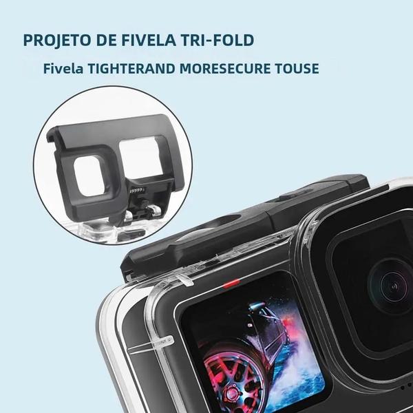 Imagem de Capa à Prova d'Água para GoPro Hero 12, 11, 10 e 9 - Carcaça Protetora para Mergulho