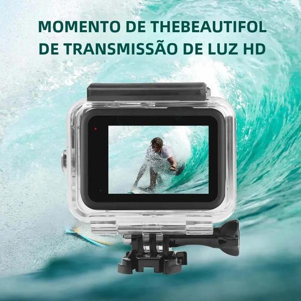 Imagem de Capa à Prova d'Água para GoPro Hero 12, 11, 10 e 9 - Carcaça Protetora para Mergulho