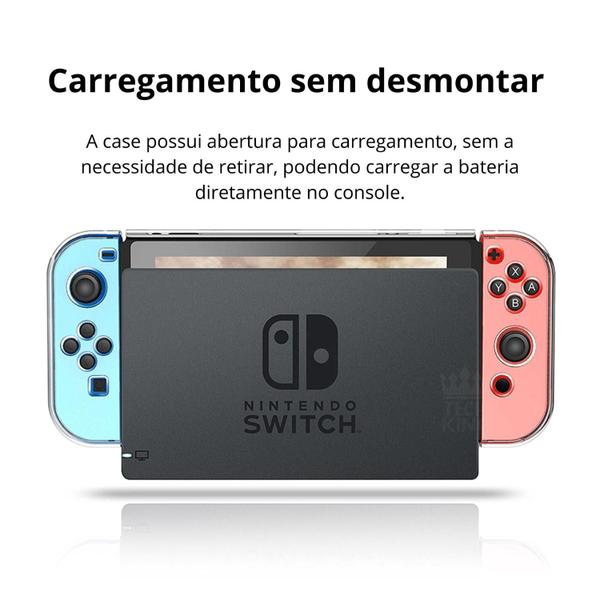 Imagem de capa acrílico cristal não amarela para Nintendo switch