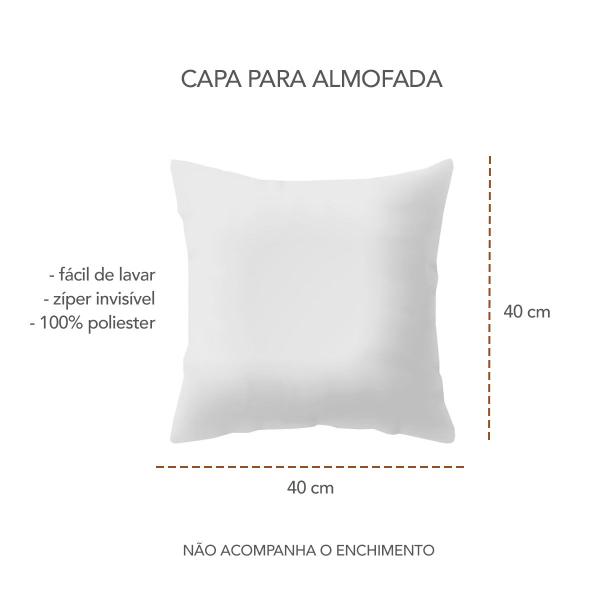 Imagem de Capa Almofada Preta Coracao Rosa 40cm Rose Poa 2un