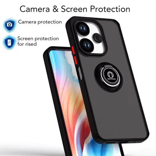 Imagem de Capa Anel Translucid Compativel Com Xiaomi Poco F6 + Pelicula Hidrogel