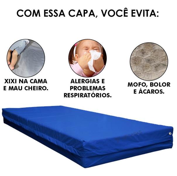 Imagem de Capa Anti Alérgica Impermeável Hospitalar Colchão Solteiro Ziper Tipo Mala A 12 x L 78 x C 188