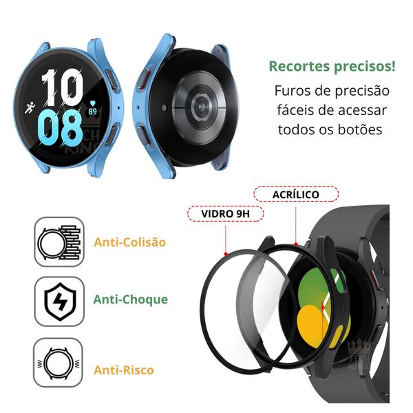 Imagem de Capa Anti-Impacto Para Galaxy Watch5 44mm - Acrilico e Vidro