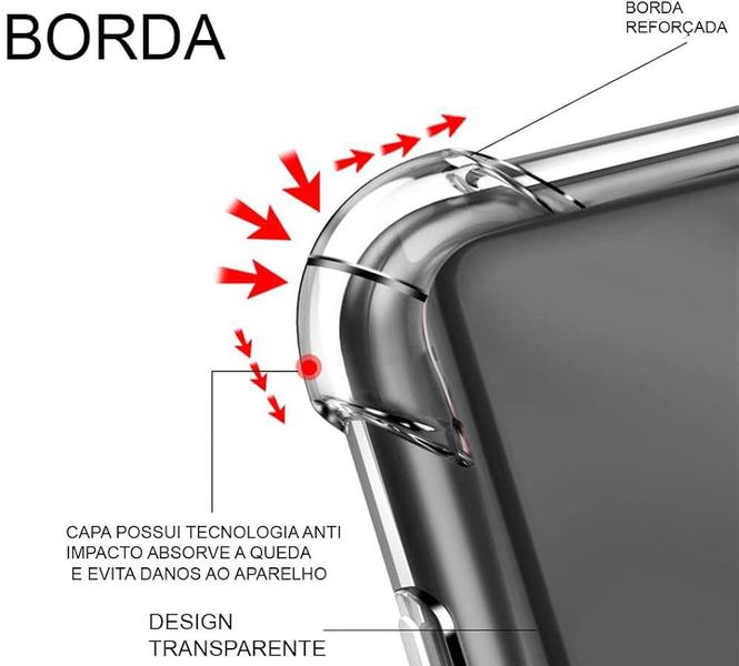 Imagem de Capa anti impacto transparente moto one vision