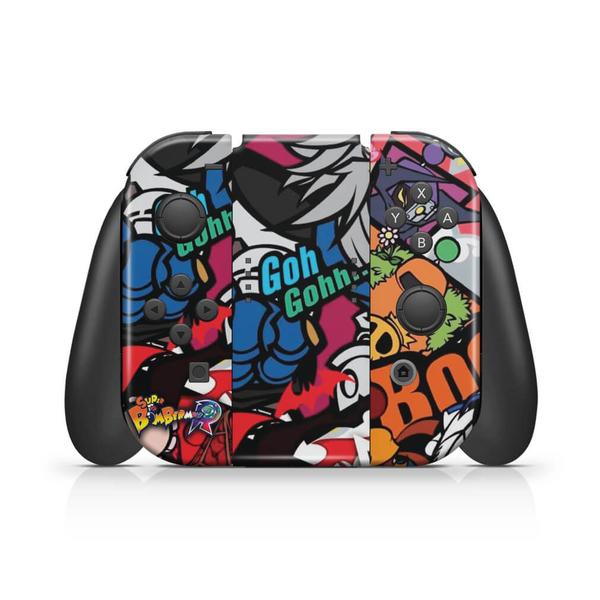 Imagem de Capa Anti Poeira e Skin Compatível Nintendo Switch - Bomberman