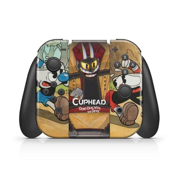 Imagem de Capa Anti Poeira e Skin Compatível Nintendo Switch - Cuphead