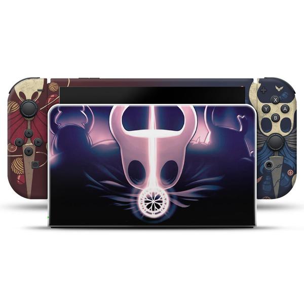 Imagem de Capa Anti Poeira e Skin Compatível Nintendo Switch Oled - Hollow Knight