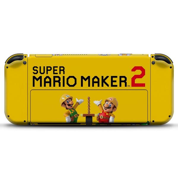 Imagem de Capa Anti Poeira e Skin Compatível Nintendo Switch Oled - Super Mario Maker 2