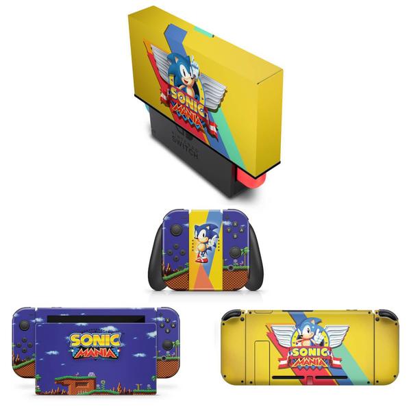 Imagem de Capa Anti Poeira e Skin Compatível Nintendo Switch - Sonic Mania