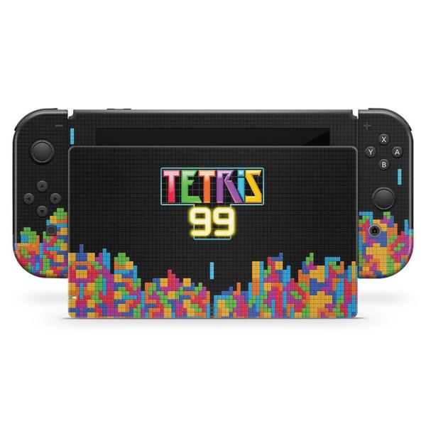 Imagem de Capa Anti Poeira e Skin Compatível Nintendo Switch - Tetris 99