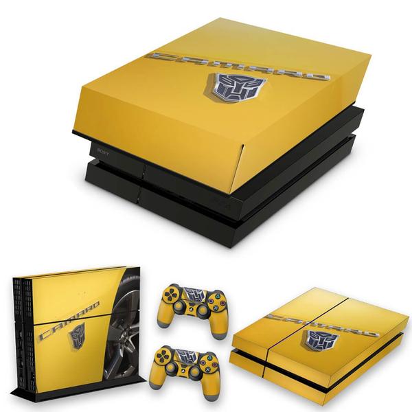 Imagem de Capa Anti Poeira e Skin Compatível PS4 Fat - Camaro - Transformers