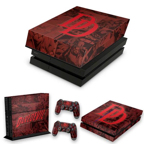 Imagem de Capa Anti Poeira e Skin Compatível PS4 Fat - Daredevil Demolidor Comics