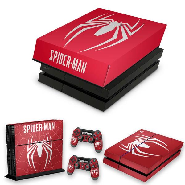 Imagem de Capa Anti Poeira e Skin Compatível PS4 Fat - Spider-Man Bundle