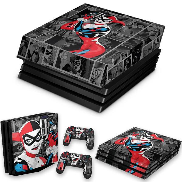 Imagem de Capa Anti Poeira e Skin Compatível PS4 Pro - Harley Quinn - Arlequina A