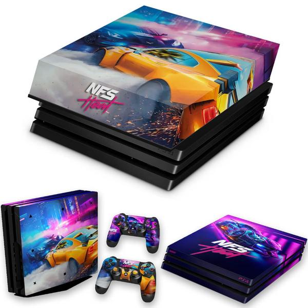 Imagem de Capa Anti Poeira e Skin Compatível PS4 Pro - Need For Speed Heat