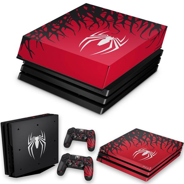 Imagem de Capa Anti Poeira e Skin Compatível PS4 Pro - Spider-Man Homem Aranha 2 Edition