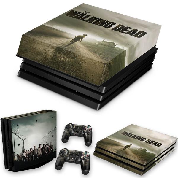 Imagem de Capa Anti Poeira e Skin Compatível PS4 Pro - The Walking Dead