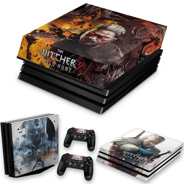 Imagem de Capa Anti Poeira e Skin Compatível PS4 Pro - The Witcher B