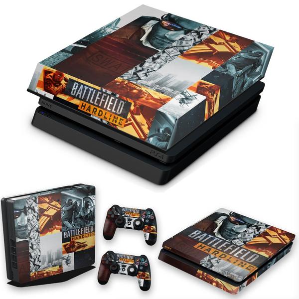 Imagem de Capa Anti Poeira e Skin Compatível PS4 Slim - Battlefield Hardline