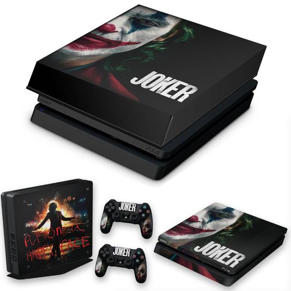 Imagem de Capa Anti Poeira e Skin Compatível PS4 Slim - Joker Coringa Filme