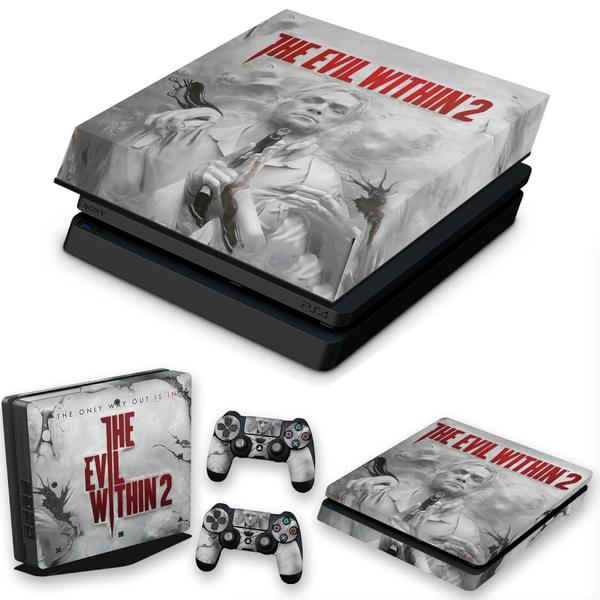 Imagem de Capa Anti Poeira e Skin Compatível PS4 Slim - The Evil Within 2