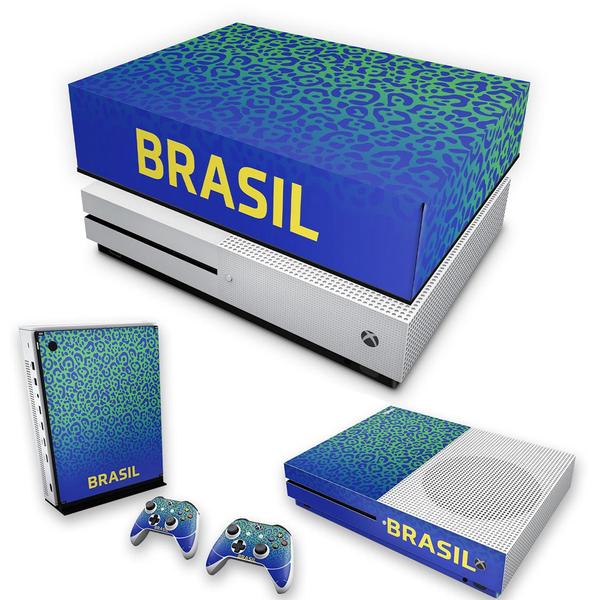 Imagem de Capa Anti Poeira e Skin Compatível Xbox One S Slim - Brasil