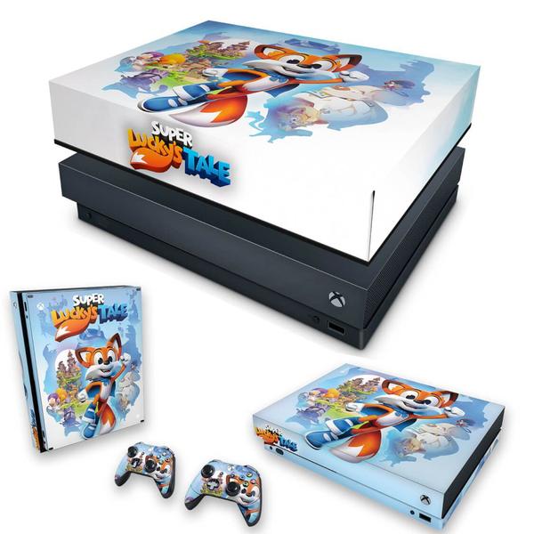 Imagem de Capa Anti Poeira e Skin Compatível Xbox One X - Super Lucky'S Tale