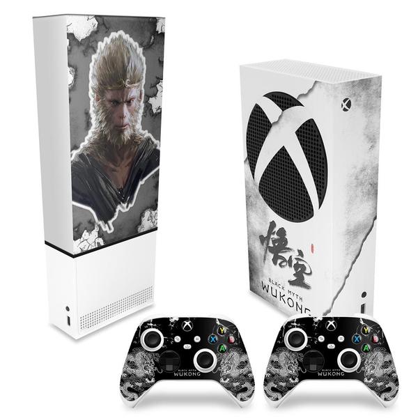 Imagem de Capa Anti Poeira e Skin Compatível Xbox Series S Vertical - Black Myth: Wukong