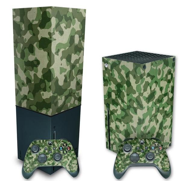 Imagem de Capa Anti Poeira e Skin Compatível Xbox Series X - Camuflado Verde