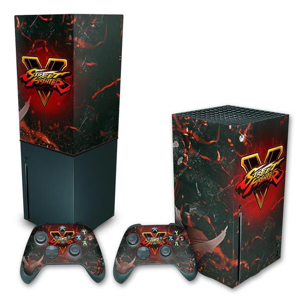 Imagem de Capa Anti Poeira e Skin Compatível Xbox Series X - Street Fighter V