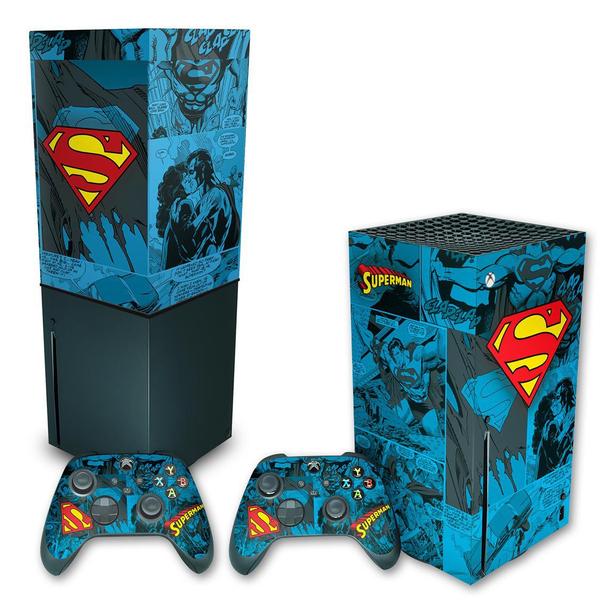 Imagem de Capa Anti Poeira e Skin Compatível Xbox Series X - Superman Comics