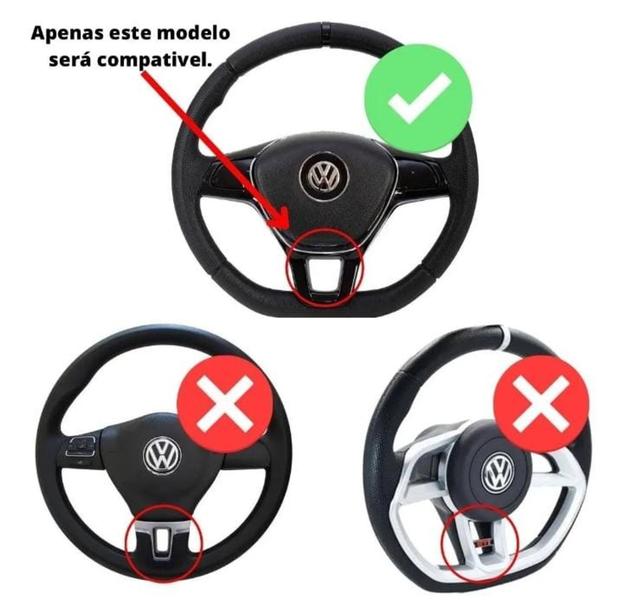 Imagem de Capa Aplique Cromado Volante Volkswagen Golf Gti Jetta Polo Highline