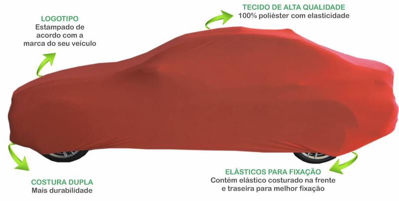 Imagem de Capa Automotiva Bmw M3 Tecido Helanca Cor Vermelha