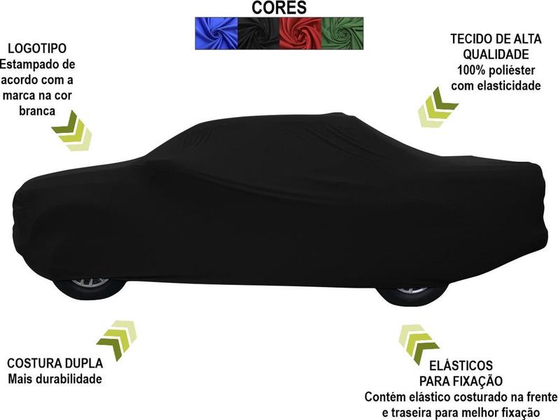 Imagem de Capa Automotiva Ford Ranger Tecido Helanca Cor Preta