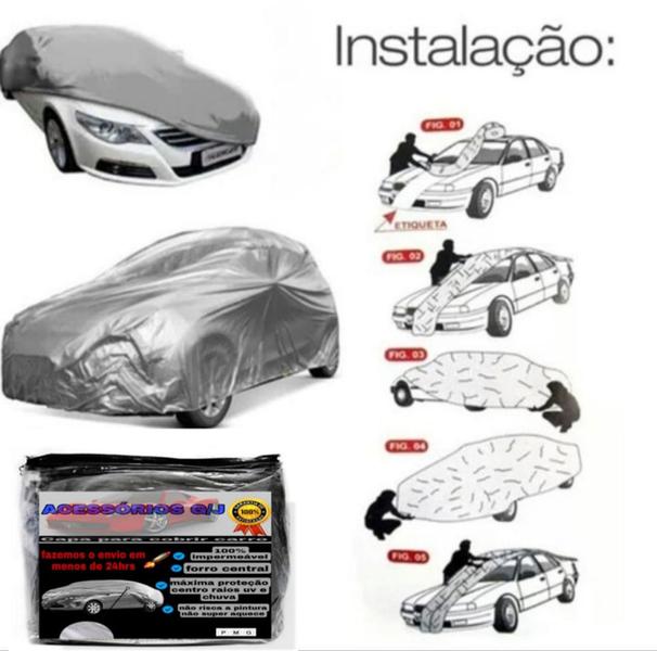 capa automotiva para cobrir carro 100% forrada para para renault kwid 2017 - gj Imagem de capa automotiva para cobrir carro 100% forrada para para renault kwid 2017
