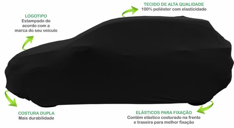 Imagem de Capa Automotiva Renault Sandero Rs Tecido Helanca Cor Preta