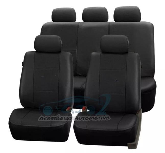 Capa banco COURO PRETO + cp volante C3 2009 - G,J Imagem de Capa banco COURO PRETO + cp volante C3 2009