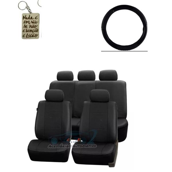 Capa banco COURO PRETO + cp volante City 2011 1.5 Ex - G,J Imagem de Capa banco COURO PRETO + cp volante City 2011 1.5 Ex