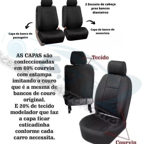 Capa banco couro preto + cp volante e mdf Onix 2014 Lollapalooza 1.0 - G,J Imagem de Capa banco couro preto + cp volante e mdf Onix 2014 Lollapalooza 1.0