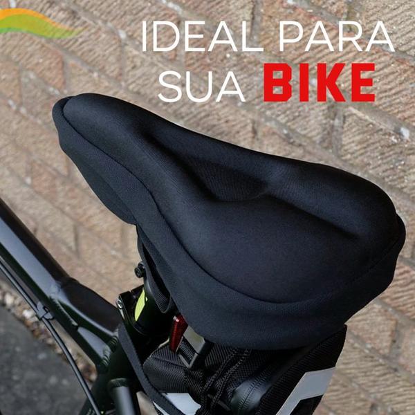 Imagem de Capa Banco Selim Bike Ajustável Silicone Gel Antiderrapante